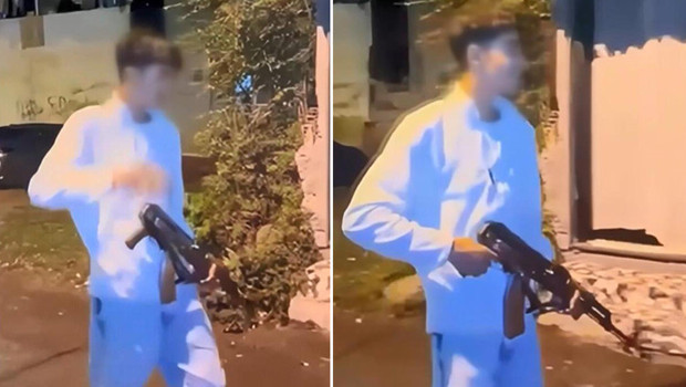Sarıyer'de 14 yaşındaki şüpheliden kalaşnikoflu dehşet: Silahı koltuk süngerine saklamış!