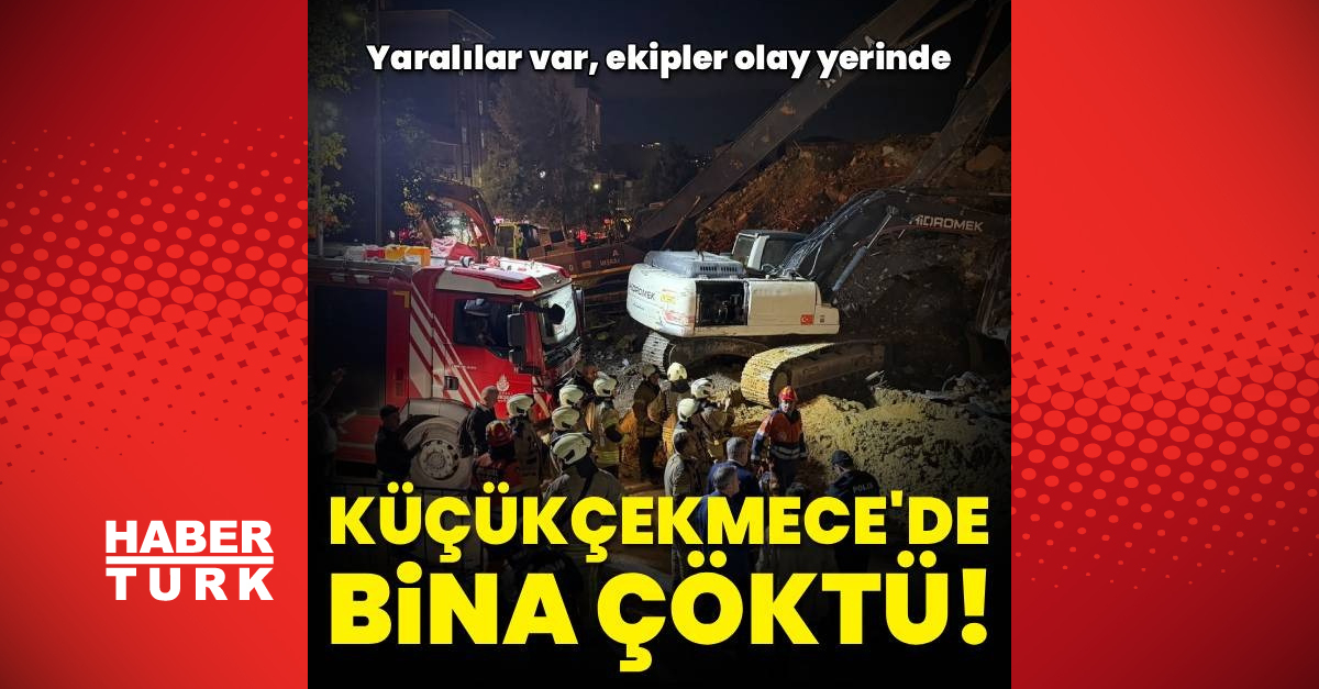 Küçükçekmece'de bina çöktü: 2 yaralı