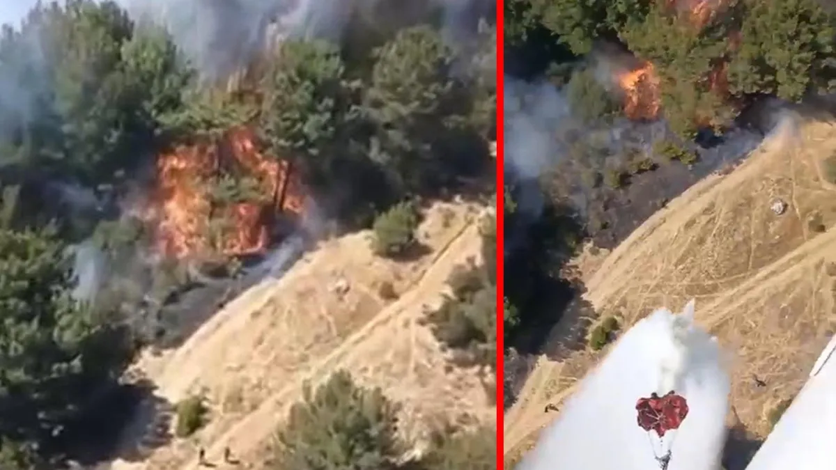 Balıkesir’de korkutan orman yangını! Ekipler alevlere havadan ve karadan müdahale ediyor