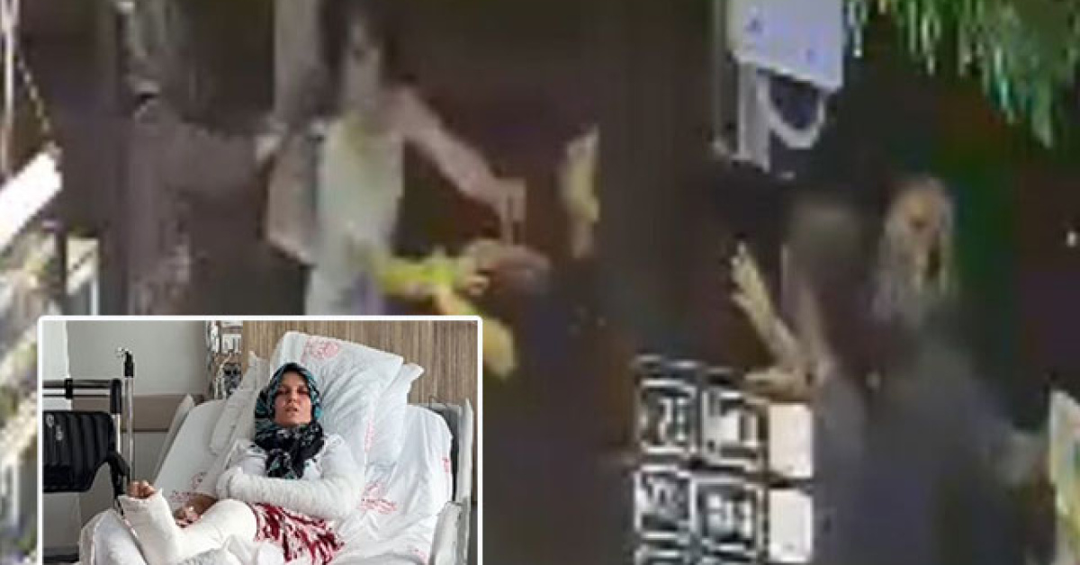 Mücadele sırasında üç çocuğun annesinin kolu ve bacağı kırıldı