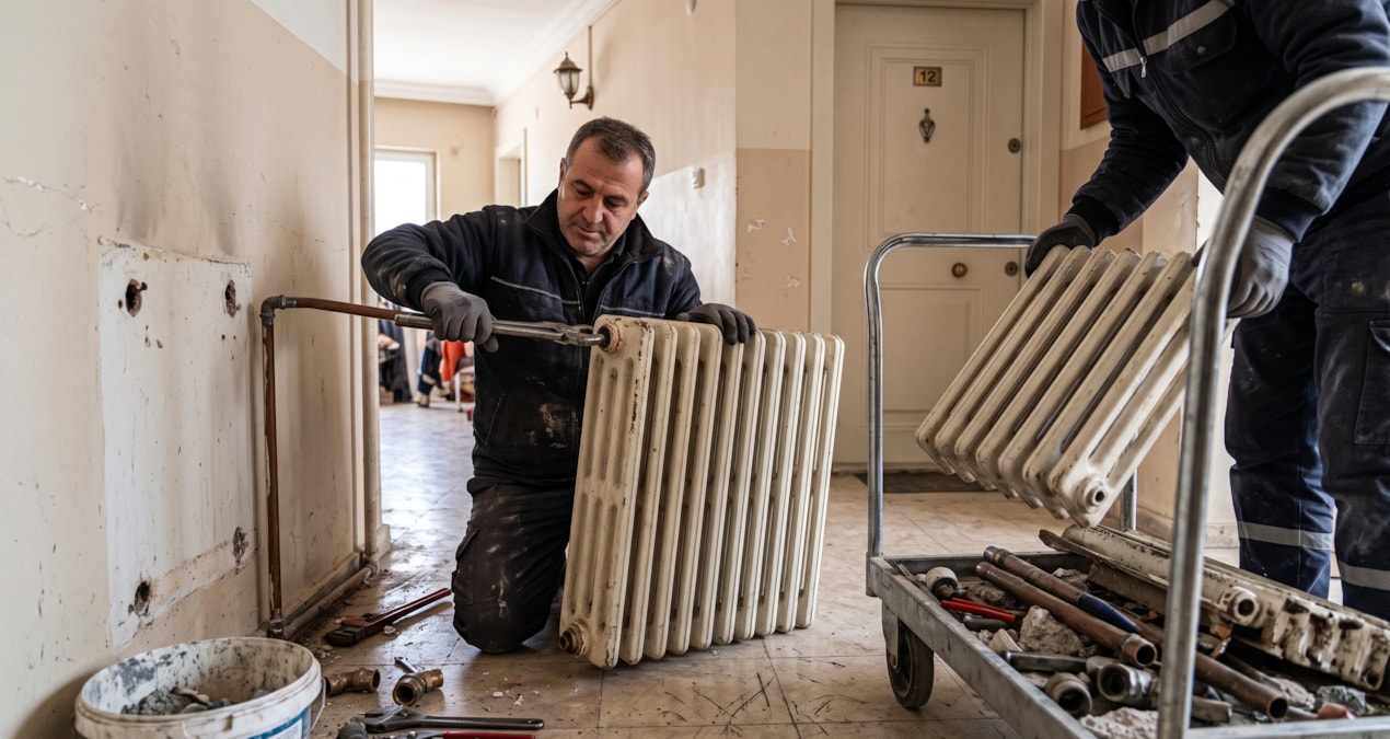 Apartmandaki petekleri tek tek sökmeye başladılar: Yeni yöntemle ısınıyorlar