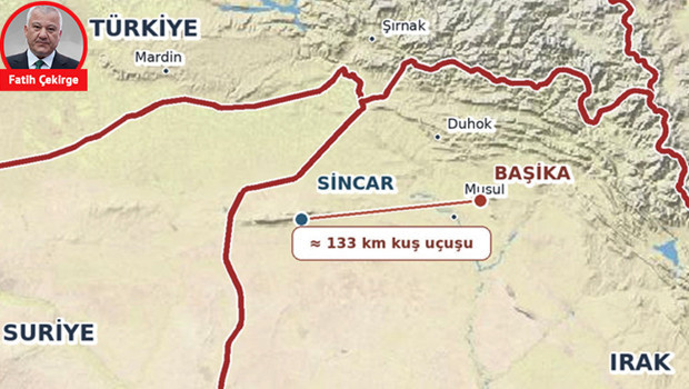 Başika üs kararının haritadaki şifreleri