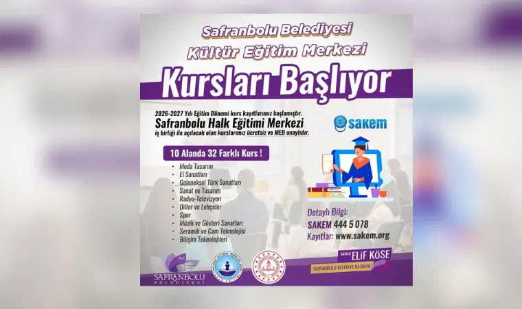 Safranbolu kültür merkezinde yeni dönem kurs kayıtları start aldı