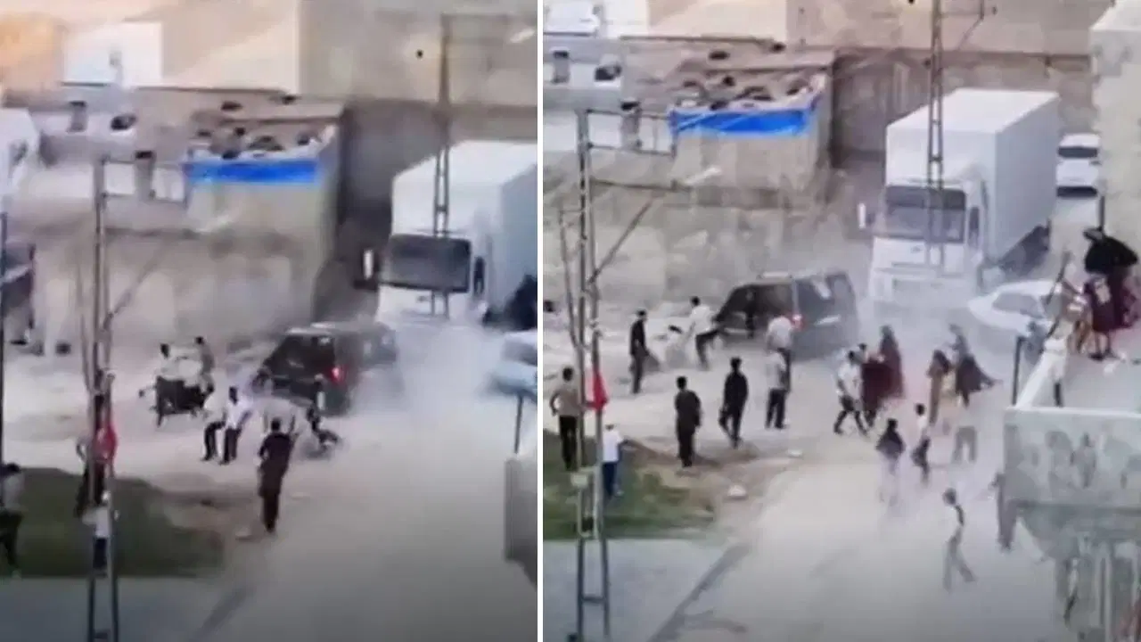 Gaziantep'te kavgada kalabalığın arasına aracıyla daldı