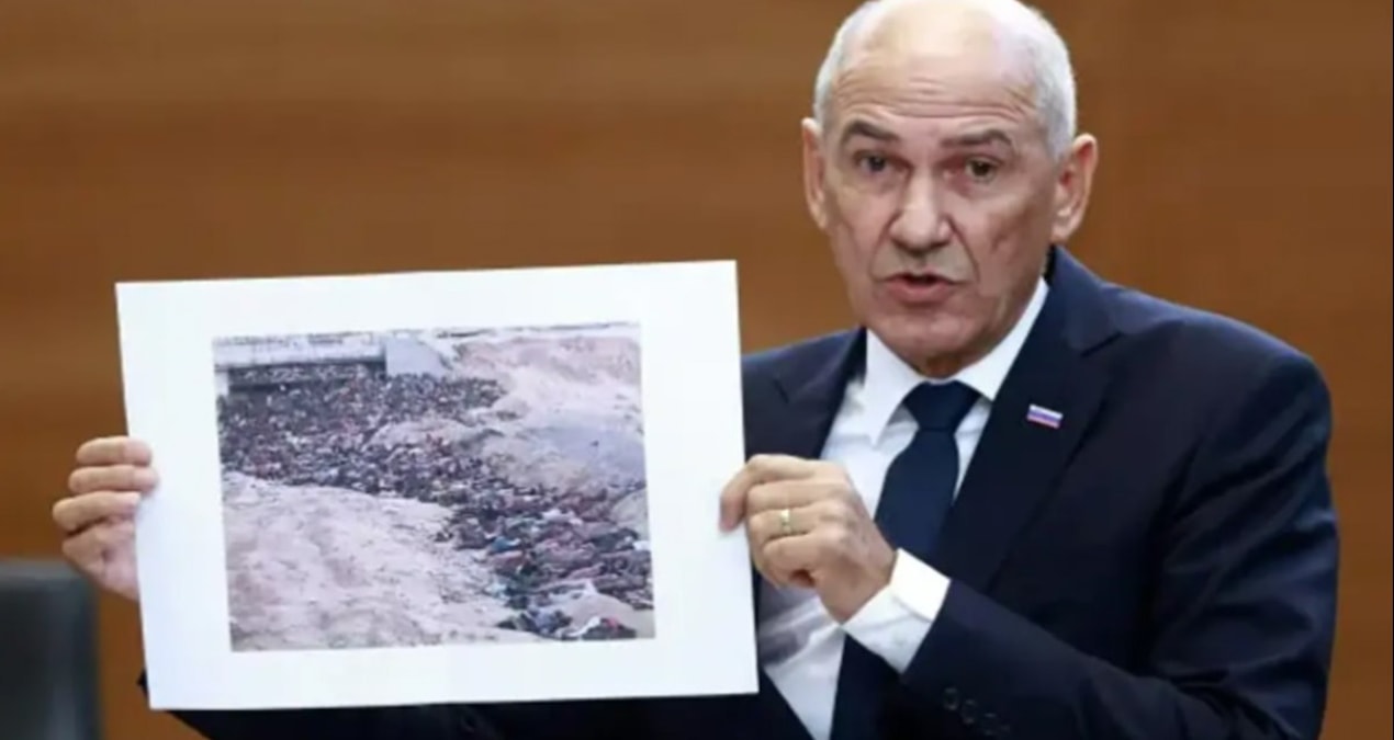 Slovenya Başbakanı İsrail'i aklamaya çalıştı! Dünyaya rezil gerçekleşti