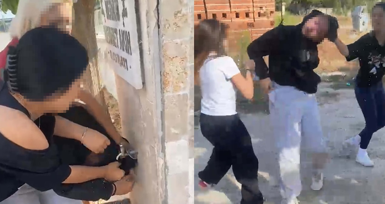 Önce ıslattılar sonra dövdüler! Liseli kızların yaptıkları 'pes' dedirtti