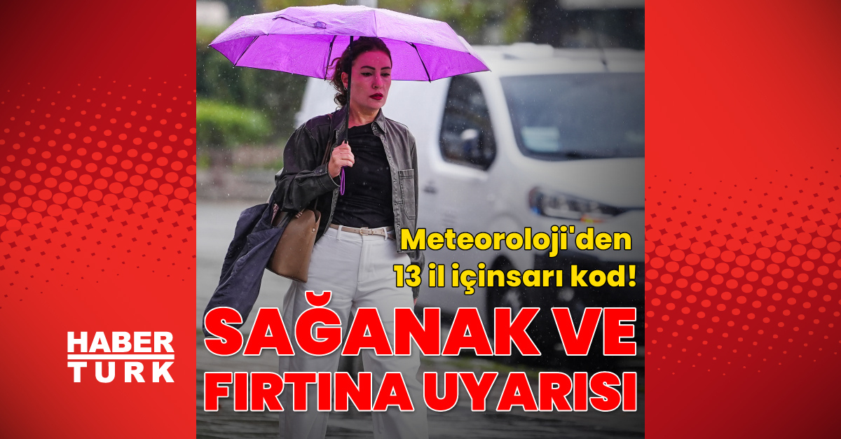 Sağanak yağmur ve fırtına uyarısı