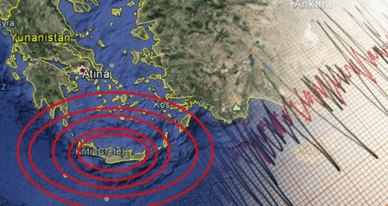 Girit açıklarında deprem gerçekleşti, gözler Ege'ye çevrildi