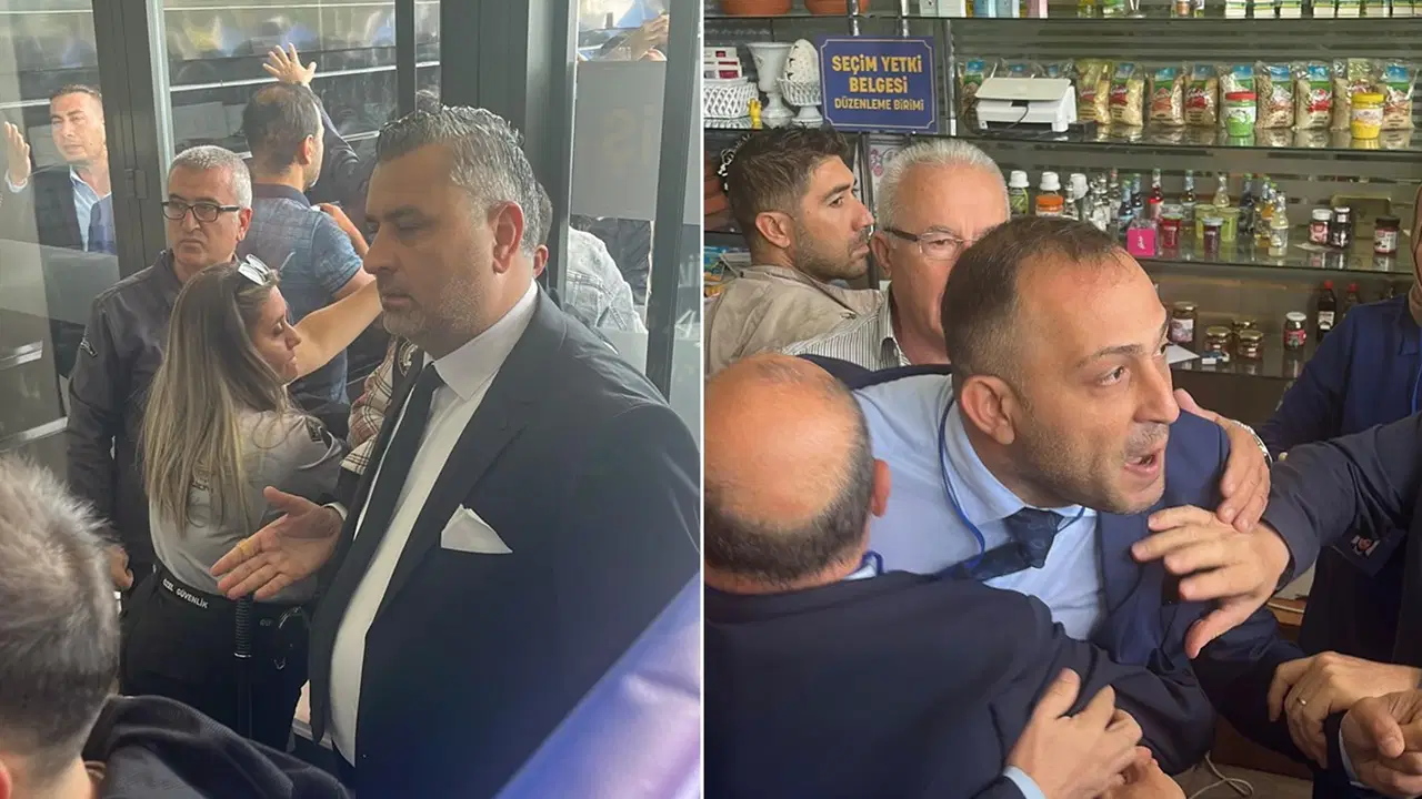 Nazilli Ticaret Odası seçiminde arbede: Polis müdahale etti