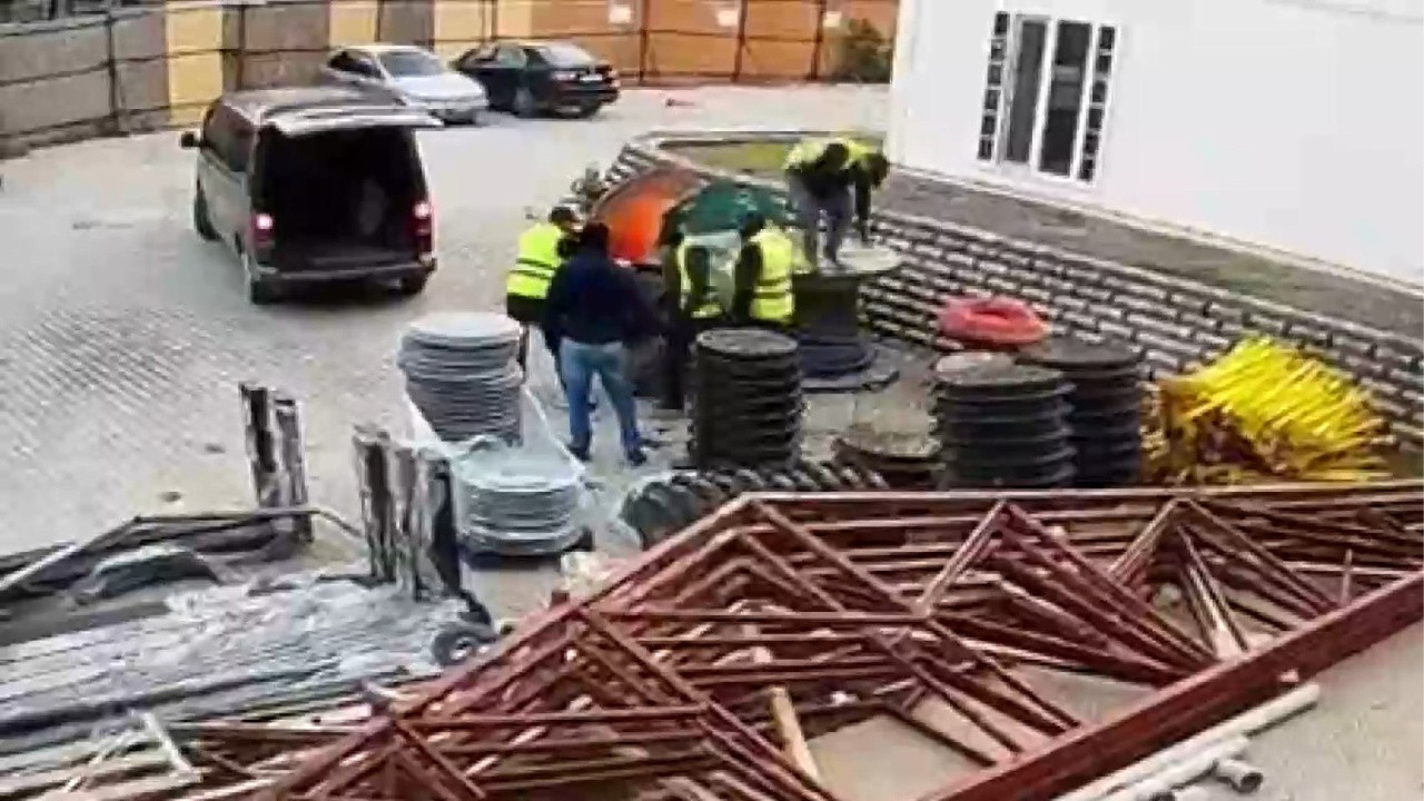 İşçi kılığında şantiyeye geldiler: 1 milyon 400 bin liralık kabloyu çaldılar
