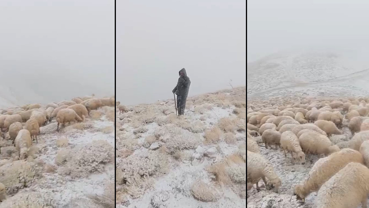 Tunceli'ye Ekim ayığında kar sürprizi! Her yer beyaza büründü
