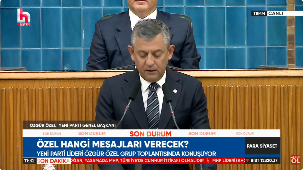 Son Dakika | Özgür Özel kürsüde! YENİ Parti Grup Toplantısı başladı