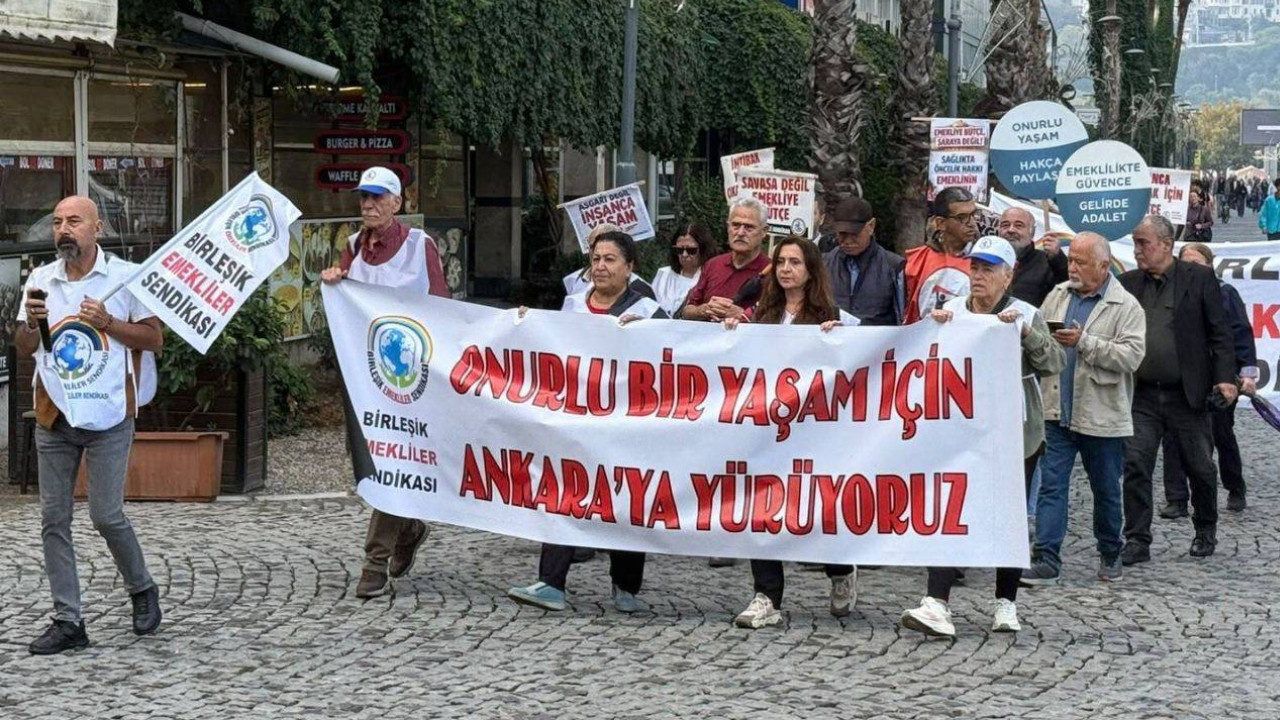 Emekliler İzmir'den Ankara'ya yürüyüş başlattı: Canımıza kıymak istemiyoruz