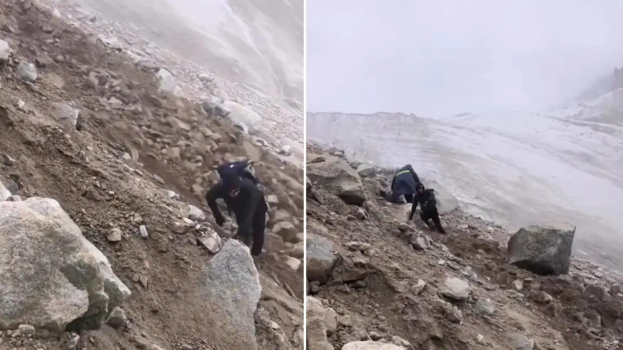 Ağrı Dağı’nda heyelan: Dağcılar kayalardan son anda kurtuldu