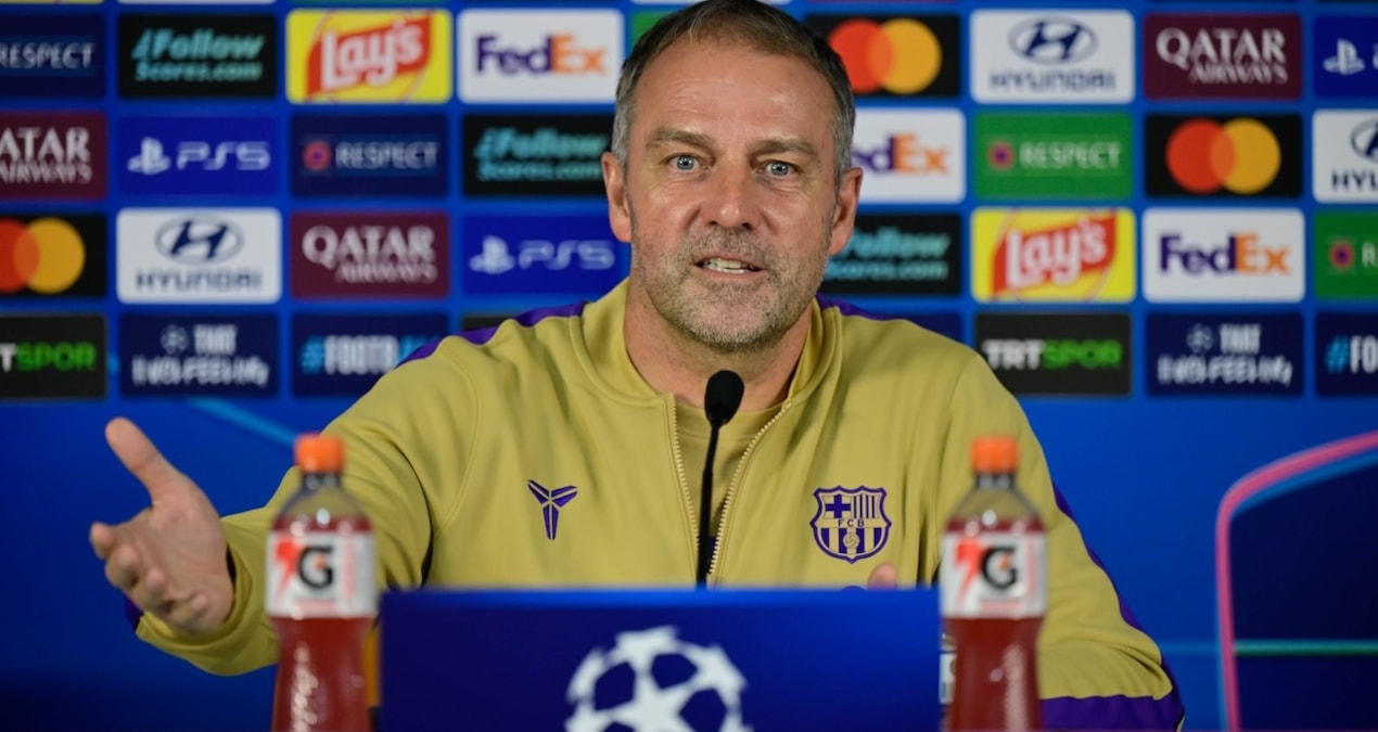 Barcelona Teknik Direktörü Hansi Flick'i kızdıran soru! Yanıt vermedi