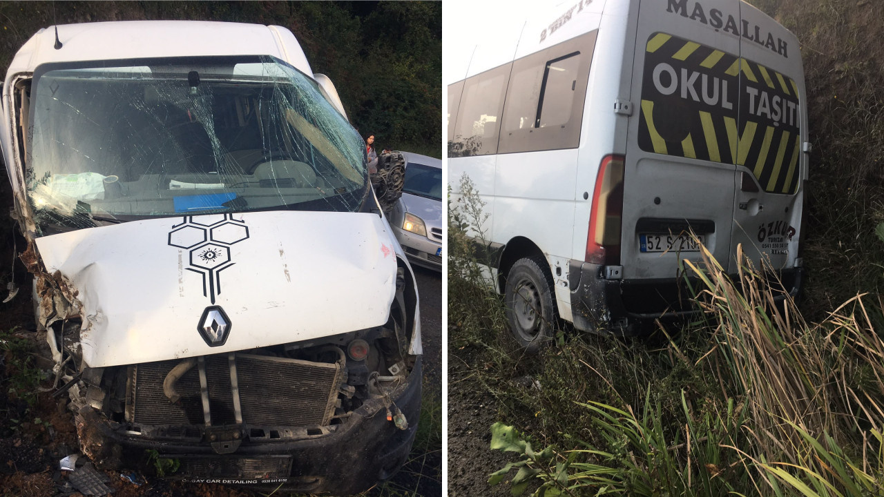 Okul yolunda can pazarı! Öğrenci servisi şarampole yuvarlandı: 6 kişi yaralandı