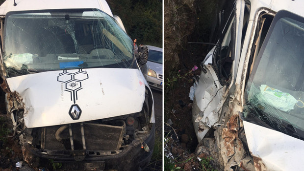 Ordu'da okul servisi şarampole devrildi: 5'i öğrenci 6 kişi yaralandı