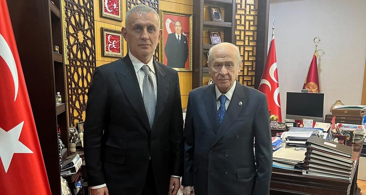 TFF Başkanı İbrahim Hacıosmanoğlu MHP lideri Bahçeli'yi ziyaret etti