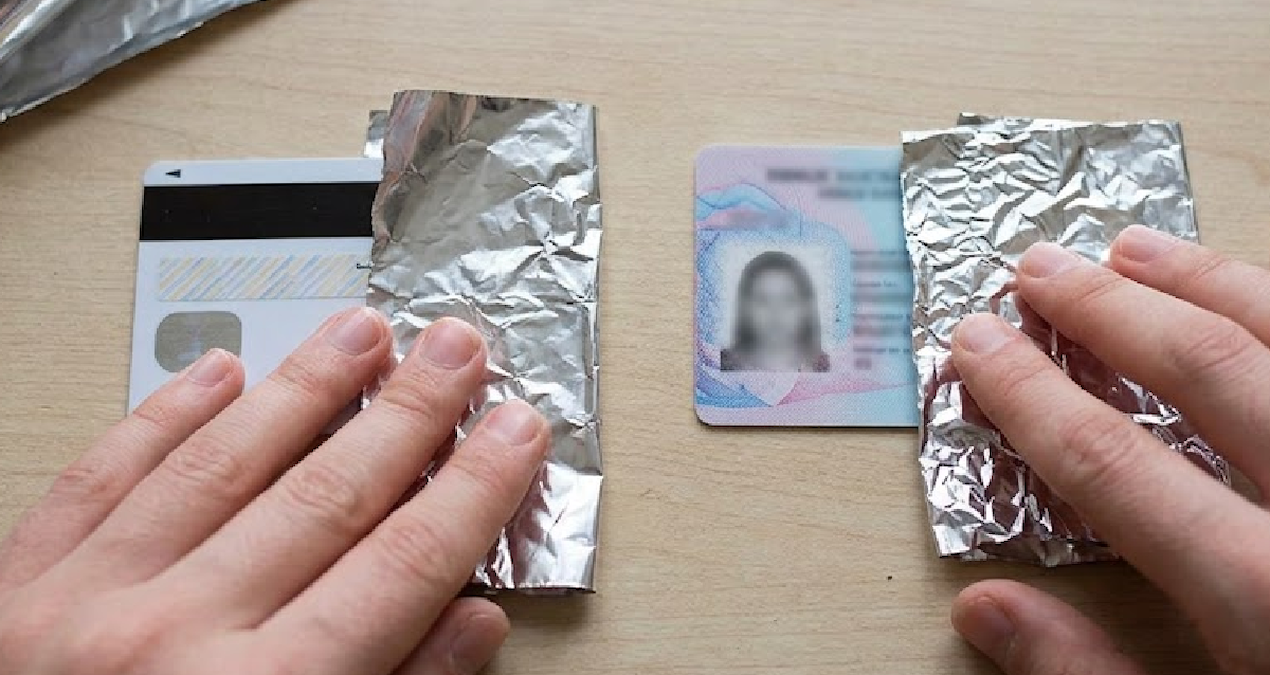 Banka ve kimlik kartlarını alüminyum folyoya sarmaya başladılar