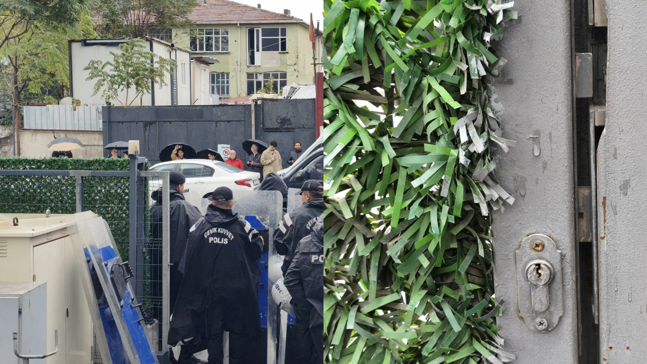 Son Dakika | Halk TV'ye dayanışmaya gelenlere engel! Giriş kapısı kilitlendi