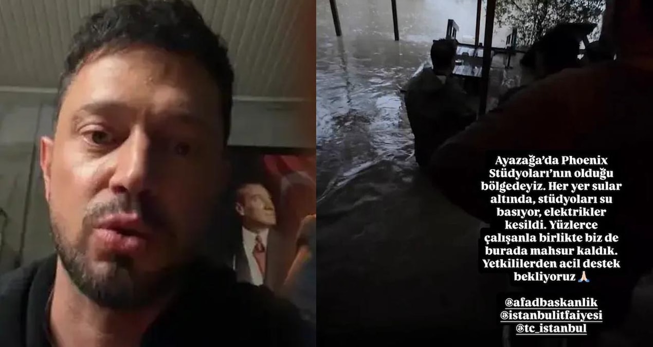 Murat Boz, sağanak yağışta mahsur kaldıklarını duyurdu